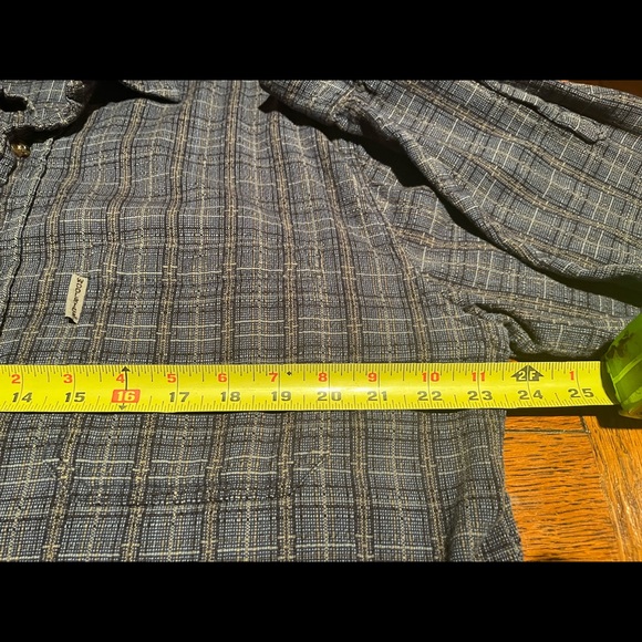 WOOLRICH Men’s Long Sleeve Cotton Shirt   L   Blue Small Plaid - Picture 7 of 7